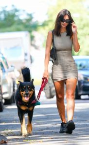 Emily Ratajkowski in a Black Sneakers