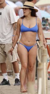 Eva Longoria in a Blue Bikini