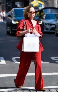 Jennifer Lawrence in a Red Ensemble