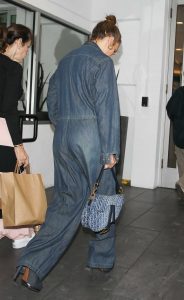 Jennifer Lopez in a Denim Jumpsuit