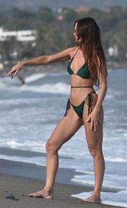 Jennifer Metcalfe in a Green Bikini