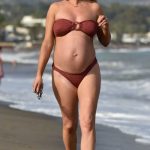 Jorgie Porter in a Tan Bikini on the Beach in Spain 08/13/2024