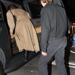 Kaia Gerber in a Tan Trench Coat Leaves Ella Funt with Austin Butler in NYC 08/20/2024