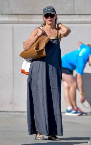 Katie Holmes in a Black Sundress