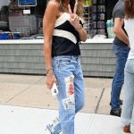 Kelly Bensimon in a Black Top Arrives at The Talk House in Amagansett for Jelly Roll Concert in The Hamptons in New York 08/17/2024