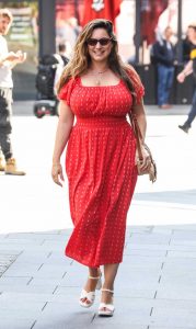 Kelly Brook in a Red Dress