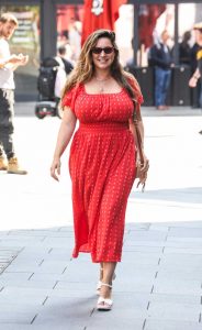 Kelly Brook in a Red Dress