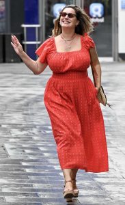 Kelly Brook in a Red Dress