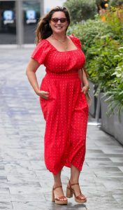 Kelly Brook in a Red Dress