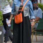 Kerry Katona in a Blue Denim Jacket Leaves a Local Cafe in Cheshire 07/30/2024