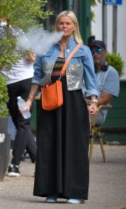 Kerry Katona in a Blue Denim Jacket