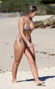 Natasha Oakley in a Barely There Bikini