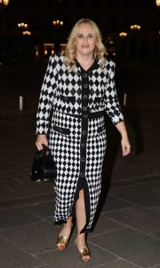 Rebel Wilson in a Checked Ensemble