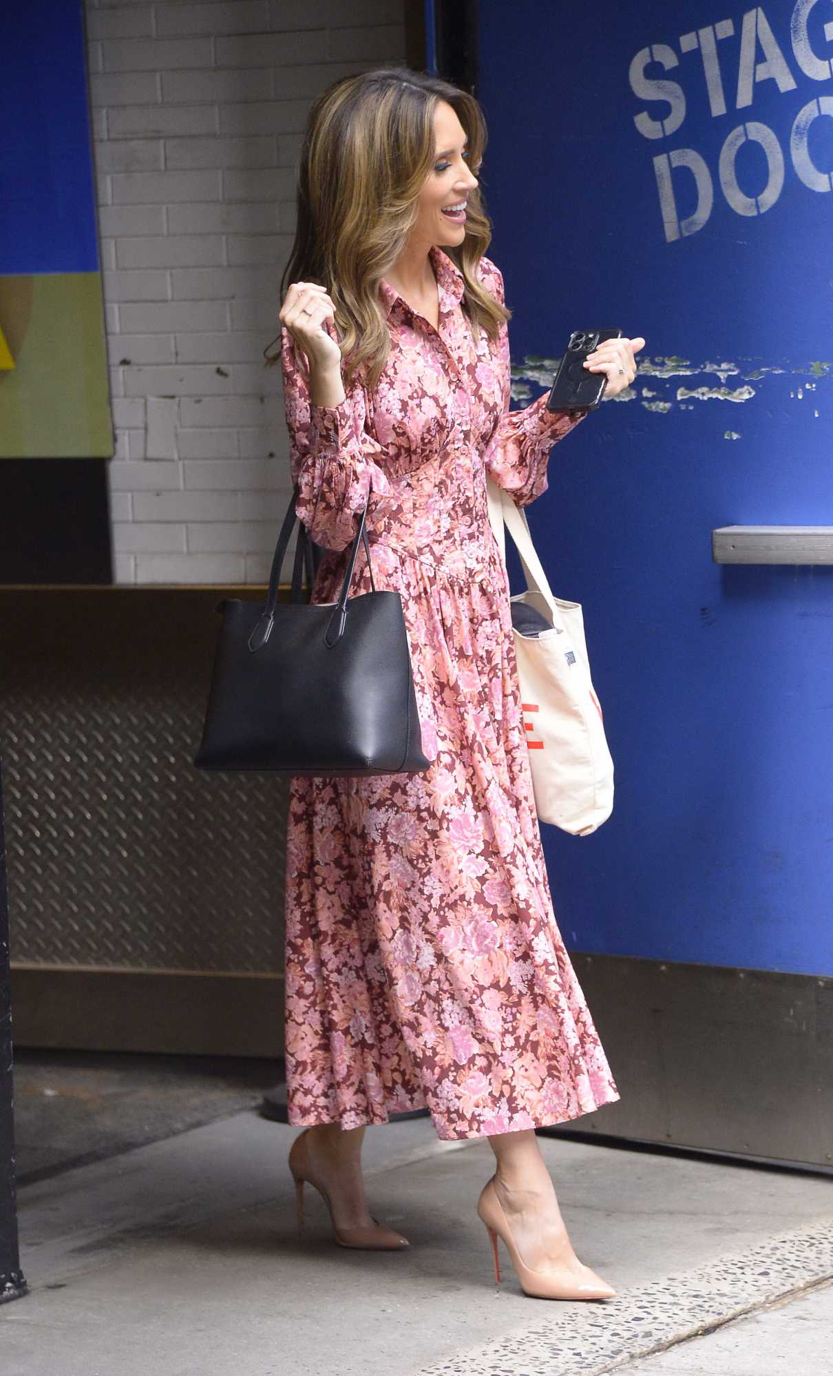 Rhiannon Ally in a Floral Dress