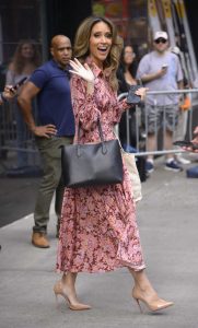 Rhiannon Ally in a Floral Dress