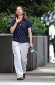 Sofia Coppola in a White Pants