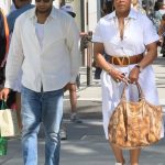 Vivica A. Fox in a White Dress Leaves Gucci Osteria Out with Jussie Smollett in Beverly Hills 07/31/2024