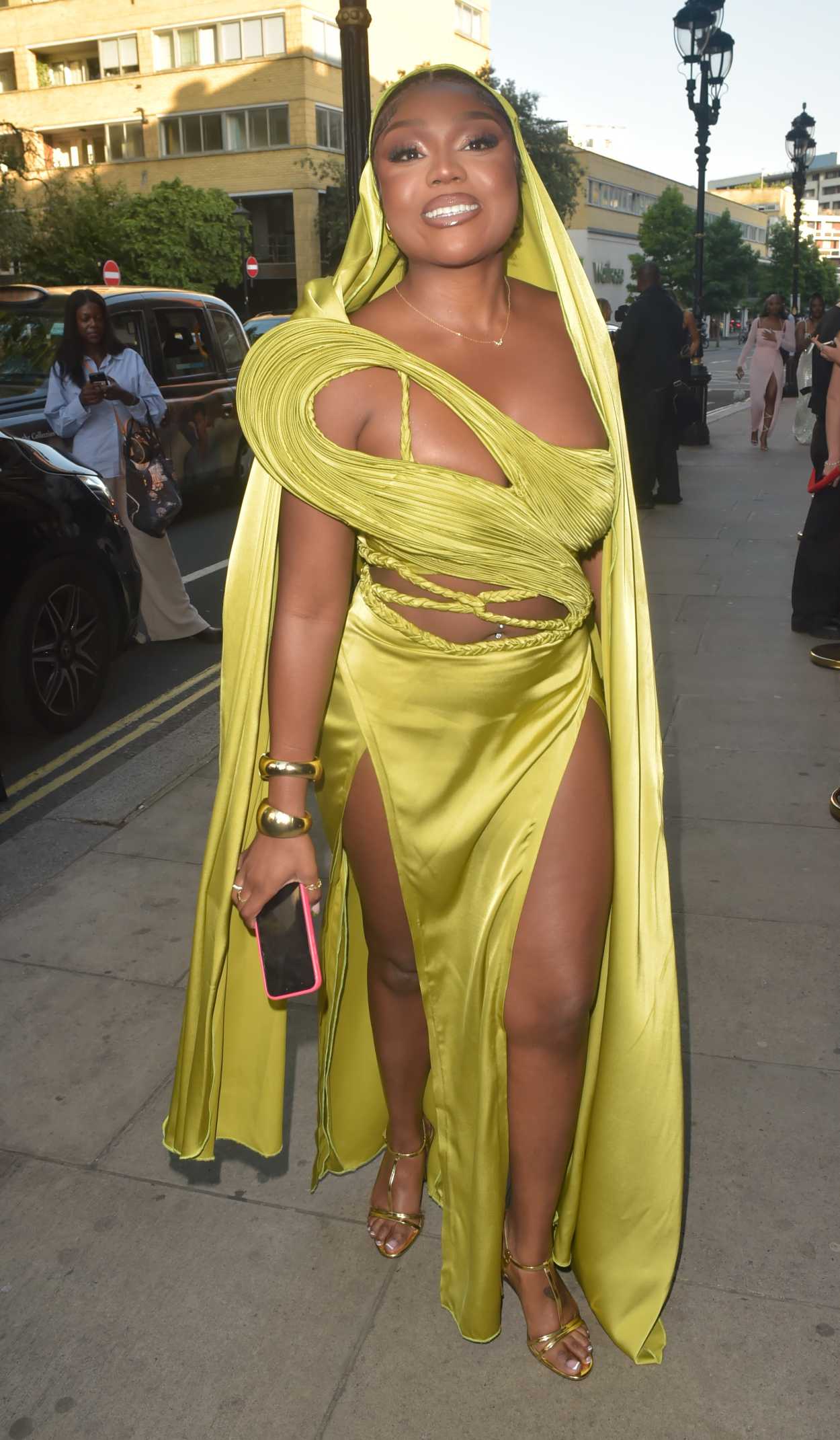 Whitney Adebayo in a Yellow Dress