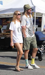 Amber Valletta in a White Tee