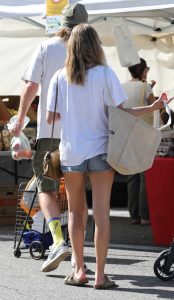 Amber Valletta in a White Tee