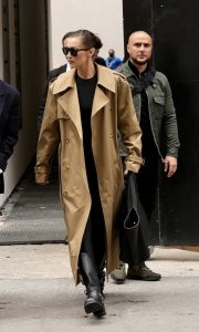 Bella Hadid in a Beige Trench Coat