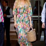 Claudia Schiffer in a Floral Dress Leaves Her Hotel in New York 09/02/2024