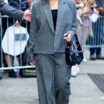 Demi Lovato in a Grey Pantsuit Was Seen Out in Times Square in New York City 09/18/2024