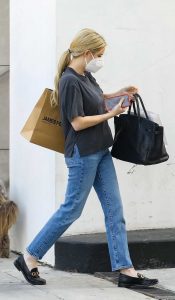 Emma Roberts in a Black Tee