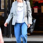 Jenna Ortega in a Grey Blazer Was Seen Out in London 09/01/2024