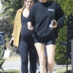 Jessica Hart in a Black Sweatshirt Was Seen Out with a Friend in Los Angeles 09/23/2024