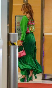 Jennifer Lopez in a Green Dress