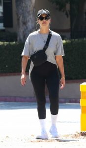 Jessica Alba in a Black Cap