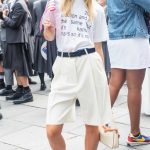 Olivia Ponton in a White Tee Attends the Fashion for Our Future March in New York 09/05/2024