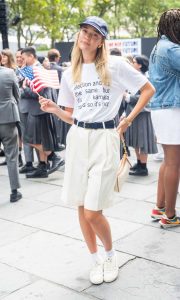 Olivia Ponton in a White Tee