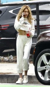 Paris Jackson in a White Sweatsuit