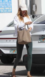 Gisele Bundchen in a White Sweatshirt