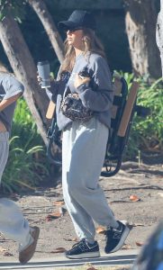 Jessica Alba in a Black Cap