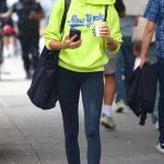 Joan Smalls in a Neon Green Hoodie Was Seen During a Stroll to the Nail Salon in New York 10/04/2024