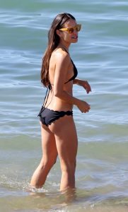 Jordana Brewster in a Black Bikini