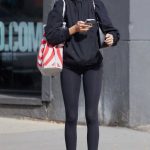 Josephine Skriver in a Black Hoodie Leaves the Gym in New York City 10/14/2024