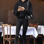 Kaia Gerber in a Black Hoodie Was Seen Out in New York City 09/30/2024