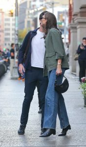 Karlie Kloss in an Olive Jacket