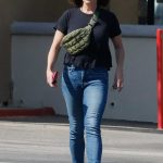 Neve Campbell in a Black Tee Was Seen Out in Los Angeles 10/05/2024