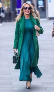 Amanda Holden in a Green Coat