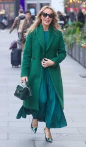 Amanda Holden in a Green Coat