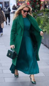 Amanda Holden in a Green Coat