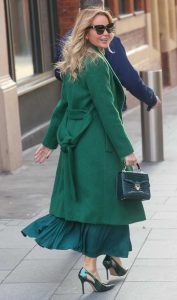 Amanda Holden in a Green Coat