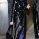 Elle Fanning in a Black Leather Coat Attends Sara Moonves Birthday Celebration at Chez Margaux in New York City 11/23/2024