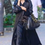 Irina Shayk in a Black Trench Coat Was Seen Out in New York 11/06/2024