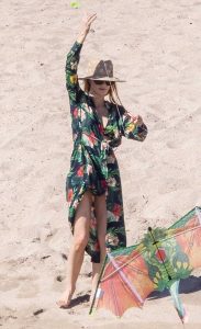 Jessica Chastain in a Floral Dress